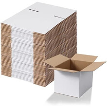 8x6x6 szállítódoboz, 40 darabos készlet, fehér hullámkarton doboz ajándékok postázáshoz, csomagoláshoz, kisvállalkozásoknak