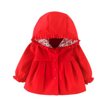 Vestes de printemps et d'automne pour bébés filles de 6 à 9 mois, coupe-vent à capuche décontracté