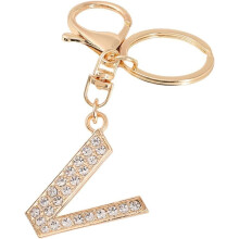 Portachiavi con lettera, portachiavi decorativo con 26 lettere AZ, portachiavi con nome per donne, ragazze, uomini e adolescenti, regalo