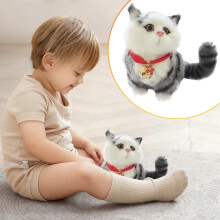 Realistisches Stofftier-Katzenspielzeug für 3-jährige Mädchen