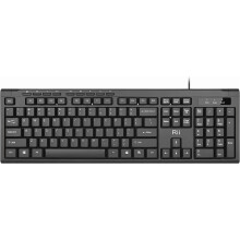 RK907Ultra-Slim kompakti USB-langallinen näppäimistö Macille ja PC:lle, Windows 10/8 / 7 / Vista/XP (musta) (1 kpl)