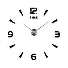 Oversized Large Wall Clock Big Clocks for Living Room Black