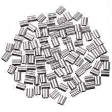 OUNONA 100 PCS 8-shaped Aluminum Steel Wire Crimps Wire Management Accessory (Silver)