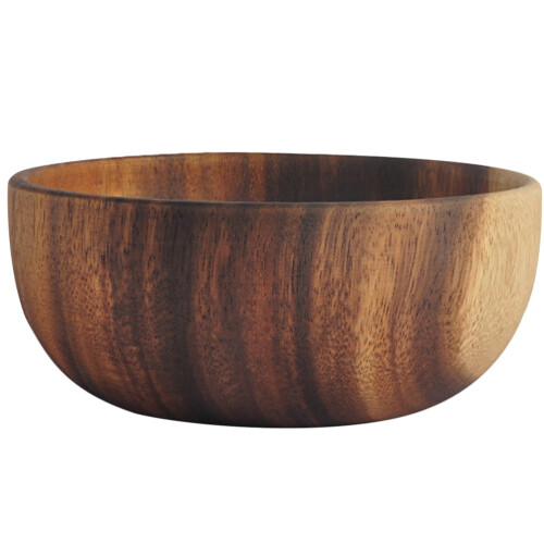 Braune Holzschale, 18 x 18 x 7,5 cm