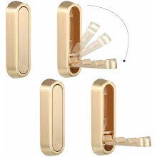 Lot de 4 crochets muraux pliables, crochets pliables dorés ultra-résistants pour manteaux, serviettes, peignoirs, chapeaux, sacs, clés –