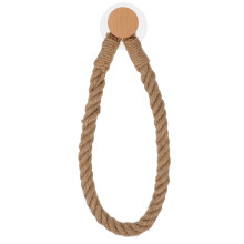 Toilettenpapierhalter aus Holz mit Hanfseil – 31 x 15 cm