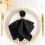 Lot de 5 serviettes de table en polyester 43 cm (17 pouces) - Noires 1