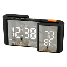 Digital Clock,Multifunctional Clock Radios for Bedroom,6" Black Led Display Radio Alarm Clock,Dual Alarm,FM Radio,15 Level Volume Adjustment