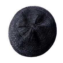 Gehaakte baret voor kinderen en dames, Franse stijl, stro boho-muts