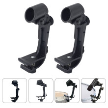 OUNONA2pcs Clips ajustables y resistentes a los golpes para soportes de micrófono de batería