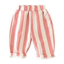 Infant Boys Girls Striped Cotton Pants Striped Full Length Pants Casual Pants Children's Outerwear Pants Pink
