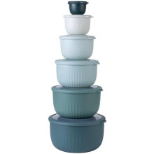 Prep Bowls with Lids- Wide and Deep Nesting Plastic Small Mixing Bowl Set with Lids, 12 Piece Set - Deep Bowls, Teal