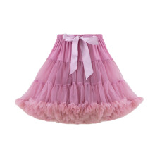 Glitterrok voor dames, carnavalsrok, feestrok, gelaagde rok voor een elegante balletstijl met pofmouwen, zwierige rok met hoge taille, veelzijdige