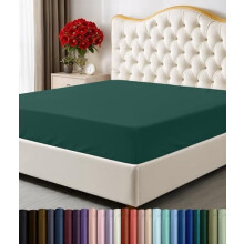 Drap-housse pour lit simple - Drap de dessous - Poche profonde - Microfibre douce - Résistant au rétrécissement et à la décoloration - Entretien