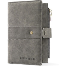RFID Blocking Leather Passport Wallet Cover Case with Pen and Card Slots Travel Wallet for Women/Men Travel Must Haves Accessories
