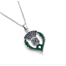Sterling Silver Scottish Thistle Necklace