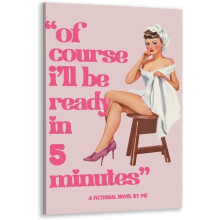 Vintage-Pin-up-Wandposter in Pink