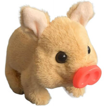 Realistisches, laufendes Schweinchen-Plüschtier (1 Stück)