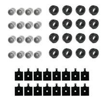 48 stk. mini-hjulaksler, pakkeblokk, biltilbehør, dekknav, klassiske byggeklosser, barn, DIY-leker, klosser for barn