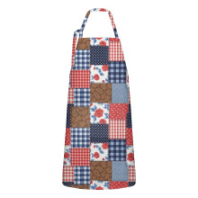 Pioneer Flower Floral Apron Cotton-Linen 33x27 Inch