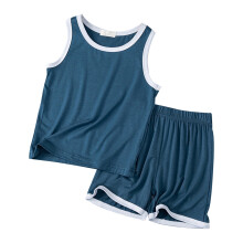 Conjunto de verano para bebé niño pequeño, chaleco y pantalones cortos, pijama holgado sin mangas para niños y niñas, cuello redondo, ropa de