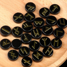Conjunto de piedras rúnicas Jonlaki, conjunto de runas de bruja, escritura de letras vírgenes para adivinación