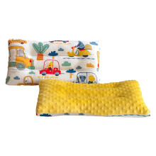 Clearance! Soft Toddler Pillow – Double-Sided Breathable Cotton & Minky Dot, Machine Washable, for Boys & Girls