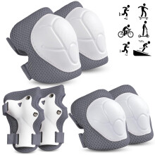 Kids Protective Gear Set - Knee Pads, Elbow Pads, and Wrist Guards for Skating, Cycling, Rollerblading, Scooter - Toddler to Teen Size (3-10 Years)