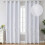 Light-Filtering Greyish White Curtains 52Wx84L Silver Palm 1