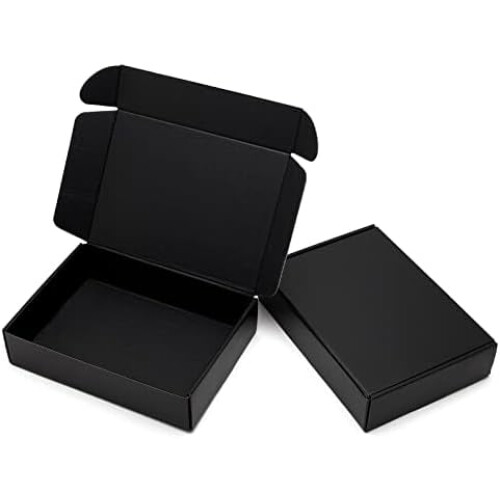 Μαύρα κουτιά αποστολής 9x6,5x2" (25 τεμάχια) – Κυματοειδής θήκη αλληλογραφίας με