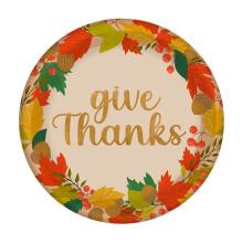 Thanksgiving Paper Plates, Fall Maple Harvest Themed Disposable Dinner Plates, 10 pcs – Compatible with Thanksgiving Party Supplies & Home Decor