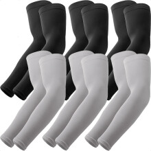 6 Pairs Arm Sleeves for Men Women | UPF 50 Cooling UV Sun Protection | Sports Compression Sleeves