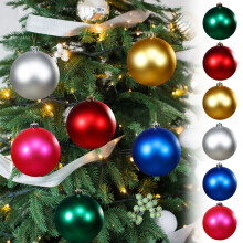 Blue Shatterproof Christmas Ball Ornament 12 cm