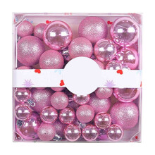 44pcs Shatterproof Christmas Ball Ornaments, Multi-Size Holiday Decor for Tree, Wreath, Vines – Pink, compatible with standard hooks