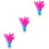 6Pièces Jeu Jianzi Shuttlecock Durable Pour Extérieur Rosé 6