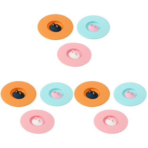 9Pièces Couvercles Silicone Inoxydable Résistants Chaleur Assortis 2