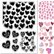 Razítka s průhlednou gumou ve tvaru srdce – Love Hug Me, vintage opakovaně použitelná průhledná silikonová razítka na Valentýna, DIY,