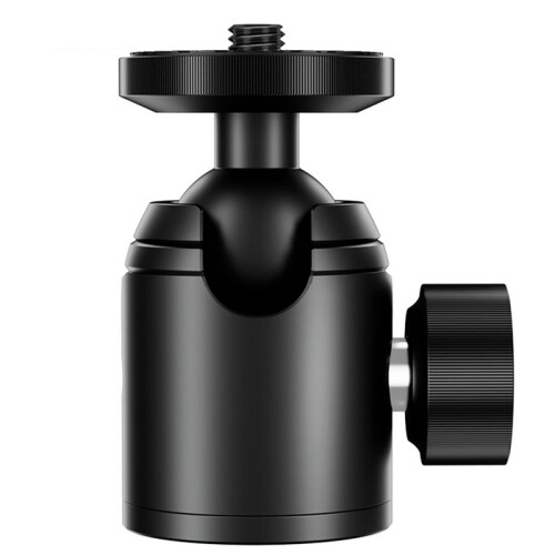 Tripé K-18 com Rosca de 1/4 e Cabeça Esférica com  de 360 Graus Usado para Suporte de Extensão de Câmera e Flash para Selfie em Celular