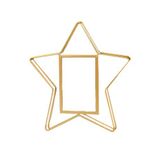 MOQIN Star-Shaped Vertical Photo Frame, Golden Vintage Decorative Frame – Compatible with 4x6 Photos, Ideal for Wedding, Valentine's &