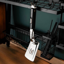 Roestvrijstalen 2-in-1 keukenspatel en voedseltang voor koken, grillen en serveren - Ergonomisch ontwerp, vaatwasbestendig, barbecuegrillgereedschap