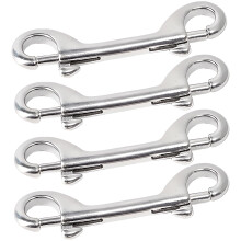 4 PCS Double Ended Bolt Snap Hooks, Stainless Steel Hooks, Heavy Duty Marine Grade Snap Hooks for Dog Leashes, Keychains, Camping