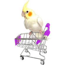 Mini Parrot Toy Bird Shopping Cart for Small Pets – Compatible with Hedgehogs, Cats, Mice, Pigs, Hamsters, Rabbits, Guinea Pigs, Lizards,