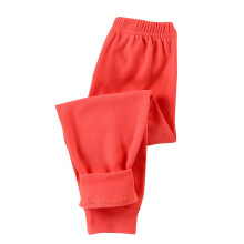 Girls' Winter Solid Pants with Elastic Waist & Lattice Pattern – Watermelon Red, 1-2 Years, Compatible with Kids 1-11 Yrs