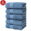 Handduksset bomull 35x61 cm 5-pack blå 1