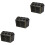 3Pièces Coffres Pirates Plastique Noir Accessoires 7