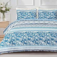 Vendbart Boho Blomsterteppesett Queen