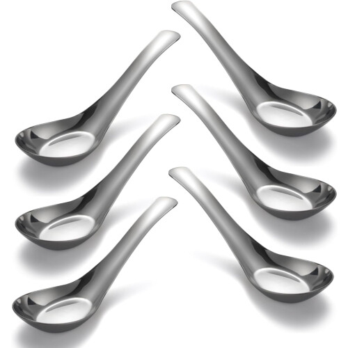 6er-Set Suppenlöffel aus Edelstahl