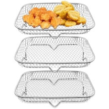 Set di griglie per friggitrice ad aria in acciaio inox, 3 pezzi
