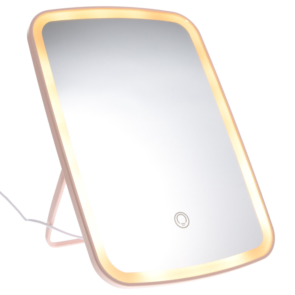 Light Dimmable Ed Mirror Vanity For Home Use Portable Makeup Mirror 1Set