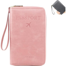 Rowgins RFID Passport Holder – PU Leather Waterproof Travel Wallet for Women & Men, Compatible with RFID Protection